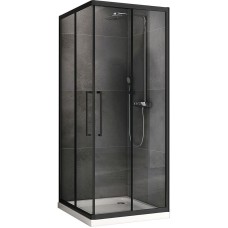 Душевой уголок Abber Schwarzer Diamant 100х100 AG02100BH профиль Черный стекло прозрачное