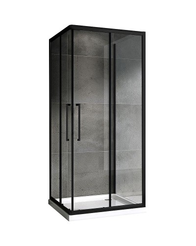 Душевой уголок Abber Schwarzer Diamant 100х100 AG02100BH-S100B профиль Черный стекло прозрачное