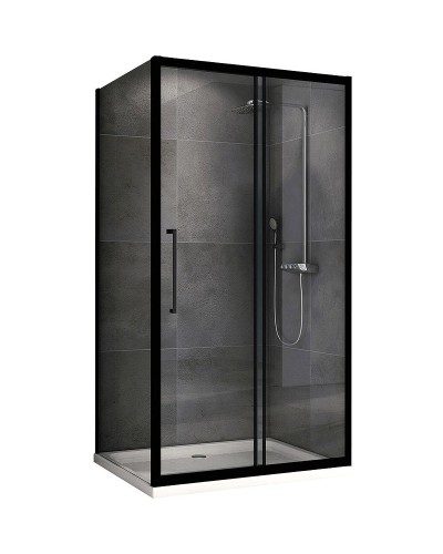 Душевой уголок Abber Schwarzer Diamant 100х100 AG30100BH-S100B профиль Черный стекло прозрачное