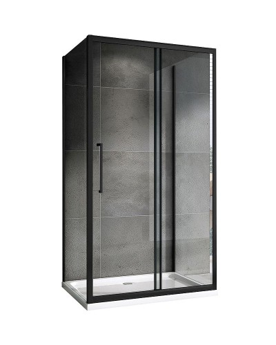 Душевой уголок Abber Schwarzer Diamant 100х100 AG30100BH-S100B-S100B профиль Черный стекло прозрачное