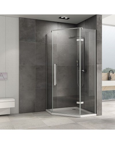 Душевой уголок Abber Ewiges Wasser 90х90 AG05090 профиль Хром стекло прозрачное