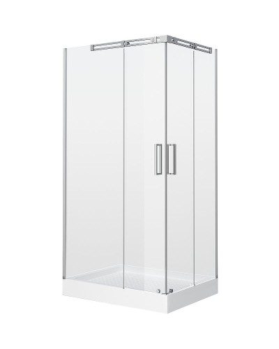 Душевой уголок Grossman Galaxy 110х80 L GR-3110L профиль Хром стекло прозрачное
