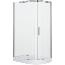 Душевой уголок Grossman Galaxy 110x80 L GR-4110L профиль Хром стекло прозрачное