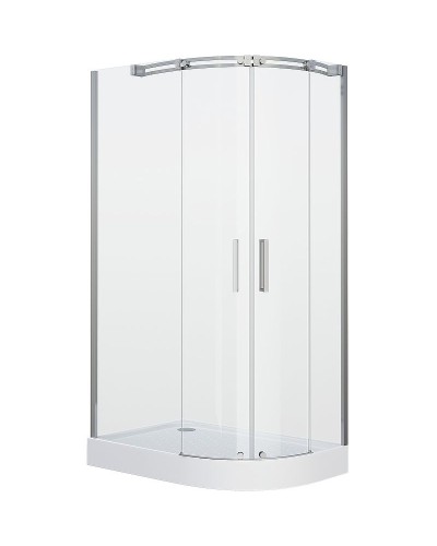 Душевой уголок Grossman Galaxy 110x80 L GR-4110L профиль Хром стекло прозрачное