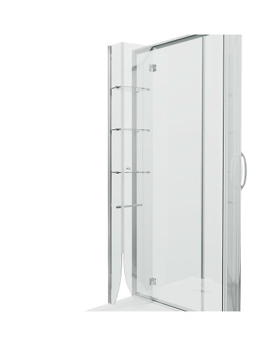 Душевой уголок Grossman Classic 120х80 L GR-9120L профиль Хром стекло прозрачное