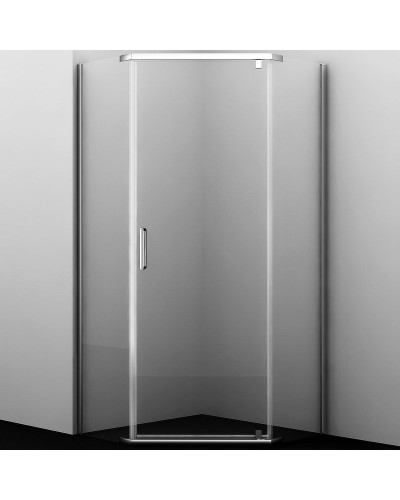 Душевой уголок WasserKRAFT Leine 100х100 35P38 профиль Хром стекло прозрачное