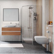 Душевой уголок WasserKRAFT Leine 100х100 35P38 профиль Хром стекло прозрачное