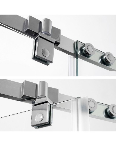 Душевой уголок WasserKRAFT Leine 100х100 35P38 профиль Хром стекло прозрачное