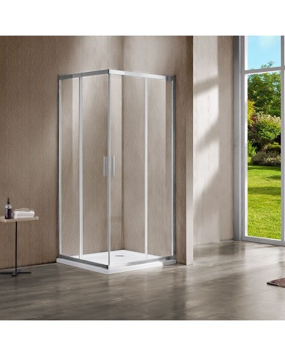 Душевой уголок Vincea Garda 120x110 VSS-1G1112CL профиль Хром стекло прозрачное