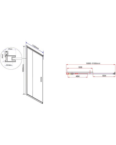 Душевой уголок Vincea Garda 120x110 VSS-1G1112CL профиль Хром стекло прозрачное