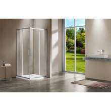 Душевой уголок Vincea Garda 120x120 VSS-1G1212CL профиль Хром стекло прозрачное