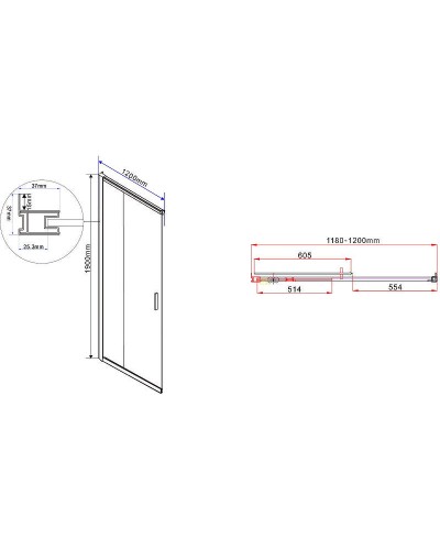 Душевой уголок Vincea Garda 120x120 VSS-1G1212CL профиль Хром стекло прозрачное