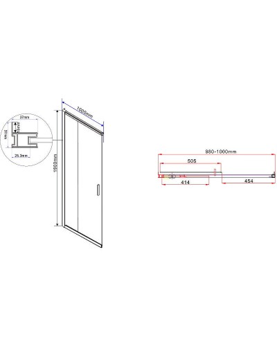 Душевой уголок Vincea Garda 120x100 VSS-1G1012CLB профиль Черный стекло прозрачное