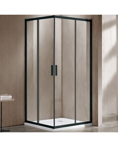 Душевой уголок Vincea Garda 120x120 VSS-1G1212CLB профиль Черный стекло прозрачное