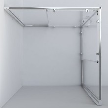 Душевой уголок Vincea Garda 120x120 VSS-1G1212CLB профиль Черный стекло прозрачное