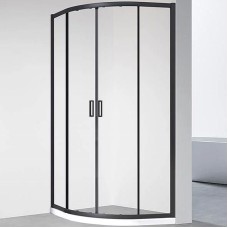 Душевой уголок Veconi Rovigo RV01B 80х80 RV01B-80-01-C7 профиль Черный матовый стекло прозрачное