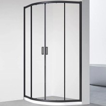 Душевой уголок Veconi Rovigo RV01B 100х100 RV01B-100-01-C7 профиль Черный матовый стекло прозрачное