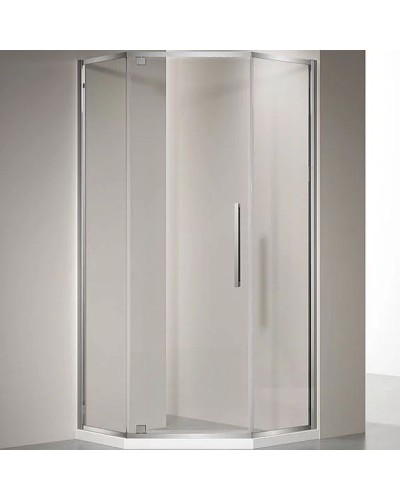 Душевой уголок Veconi Rovigo RV-35 100х100 RV35-100-01-C7 профиль Хром стекло прозрачное