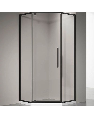 Душевой уголок Veconi Rovigo RV35B 90х90 RV35B-90-01-C7 профиль Черный матовый стекло прозрачное
