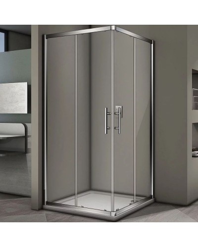Душевой уголок Veconi Rovigo RV-29 90x90 RV29-90K-01-19C3 профиль Хром стекло прозрачное