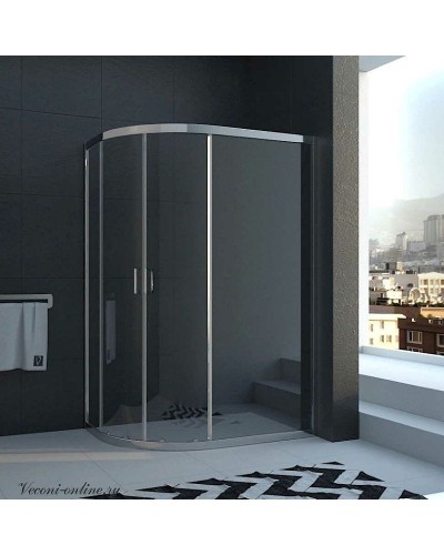Душевой уголок Veconi Rovigo RV-03 100х90 R RV03-10090A-01-19C1 профиль Хром стекло прозрачное