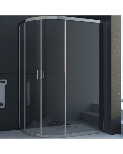 Душевой уголок Veconi Rovigo RV-03 120х80 R RV03-12080A-01-19C1 профиль Хром стекло прозрачное