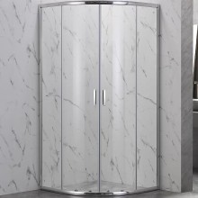 Душевой уголок Veconi Rovigo RV-202 80х80 RV202-80-01-C6 профиль Хром стекло прозрачное