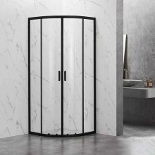 Душевой уголок Veconi Rovigo RV-202B 90х90 RV202B-90-01-C6 профиль Черный матовый стекло прозрачное