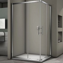 Душевой уголок Veconi Rovigo RV-30 100x90 RV30-10090PR-01-19C3 профиль Хром стекло прозрачное