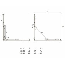 Душевой уголок Veconi Rovigo RV-47B 100x100 RV47B-100-01-C4 профиль Черный матовый стекло прозрачное