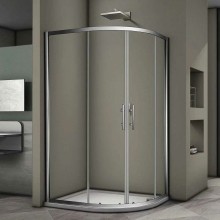 Душевой уголок Veconi Rovigo RV-08 120х80 L RV08-12080A-01-19C3 профиль Хром стекло прозрачное
