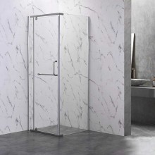 Душевой уголок Veconi Rovigo RV-18 80х80 RV18-80-01-C6 профиль Хром стекло прозрачное