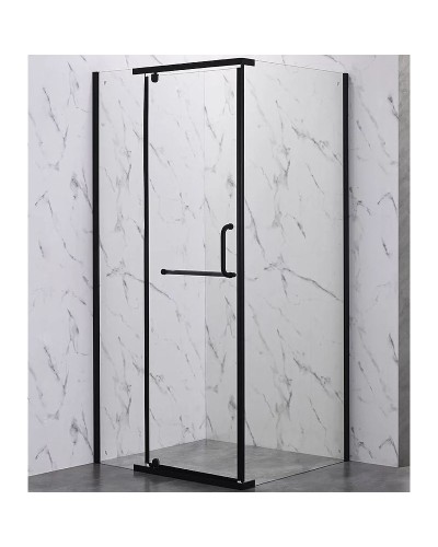 Душевой уголок Veconi Rovigo RV-18B 80х80 RV18B-80-01-C6 профиль Черный матовый стекло прозрачное