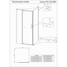 Душевой уголок Veconi Rovigo RV-19 120х80 RV19-12080-01-C6 профиль Хром стекло прозрачное
