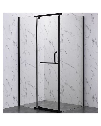 Душевой уголок Veconi Rovigo RV-19B 100х80 RV19B-10080-01-C6 профиль Черный матовый стекло прозрачное