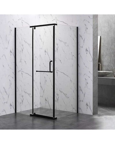 Душевой уголок Veconi Rovigo RV-19B 100х80 RV19B-10080-01-C6 профиль Черный матовый стекло прозрачное