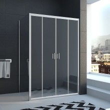 Душевой уголок Veconi Rovigo RV-045 150x80 RV045-15080PR-01-19C1 профиль Хром стекло прозрачное