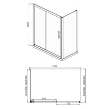 Душевой уголок Aquanet Delta NPE1131 160х80 273608 профиль Хром стекло прозрачное