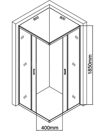Душевой уголок Aquanet SE-800S 80x80 270064 профиль Хром стекло прозрачное