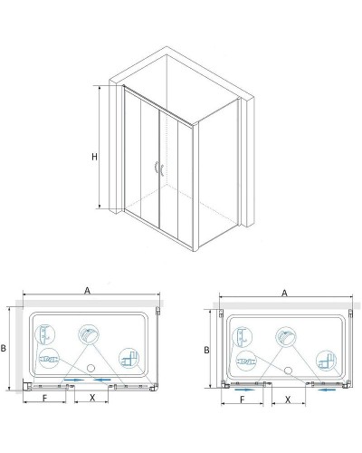 Душевой уголок RGW Passage PA-41 120х90 01084192-011 профиль Хром стекло прозрачное
