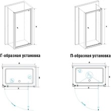 Душевой уголок RGW Passage PA-35 80х80 04083588-011 профиль Хром стекло прозрачное