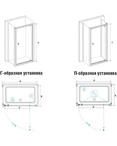 Душевой уголок RGW Passage PA-35 80х80 04083588-011 профиль Хром стекло прозрачное