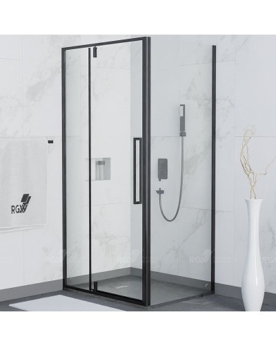 Душевой уголок RGW Stilvoll SV-34 100х100 06323400-014 профиль Черный матовый стекло прозрачное