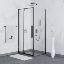 Душевой уголок RGW Stilvoll SV-34 100х100 06323400-014 профиль Черный матовый стекло прозрачное