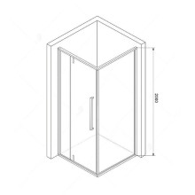 Душевой уголок RGW Stilvoll SV-34 100х100 06323400-014 профиль Черный матовый стекло прозрачное