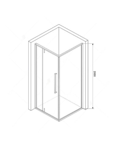 Душевой уголок RGW Stilvoll SV-34 100х100 06323400-014 профиль Черный матовый стекло прозрачное