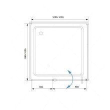 Душевой уголок RGW Stilvoll SV-34 100х100 06323400-014 профиль Черный матовый стекло прозрачное