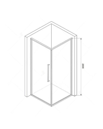 Душевой уголок RGW Stilvoll SV-43 100х80 06324308-011 профиль Хром стекло прозрачное