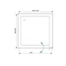 Душевой уголок RGW Stilvoll SV-43 100х90 06324309-011 профиль Хром стекло прозрачное