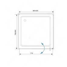 Душевой уголок RGW Stilvoll SV-43 90х80 06324398-011 профиль Хром стекло прозрачное